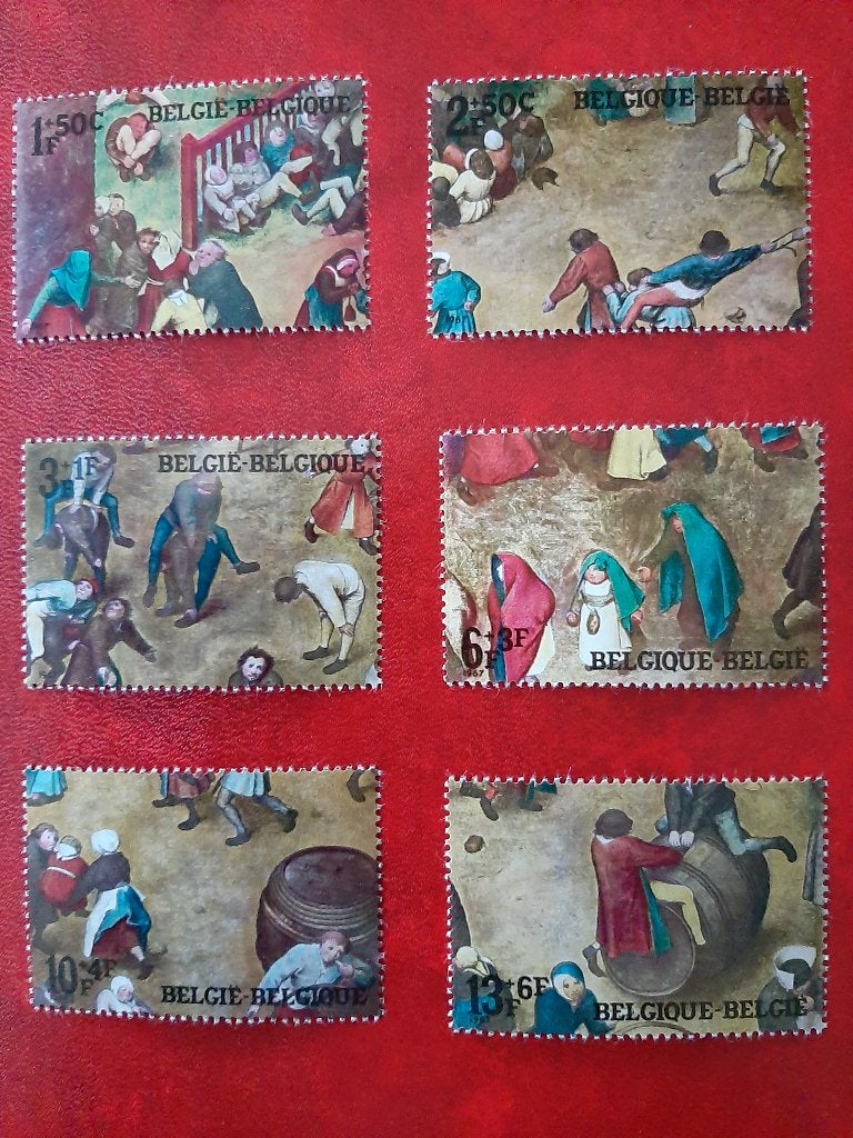 België, Pieter Breughel, Kinderspelen, 1967, ongebruikt met, Verzenden, Postfris, Overige thema's