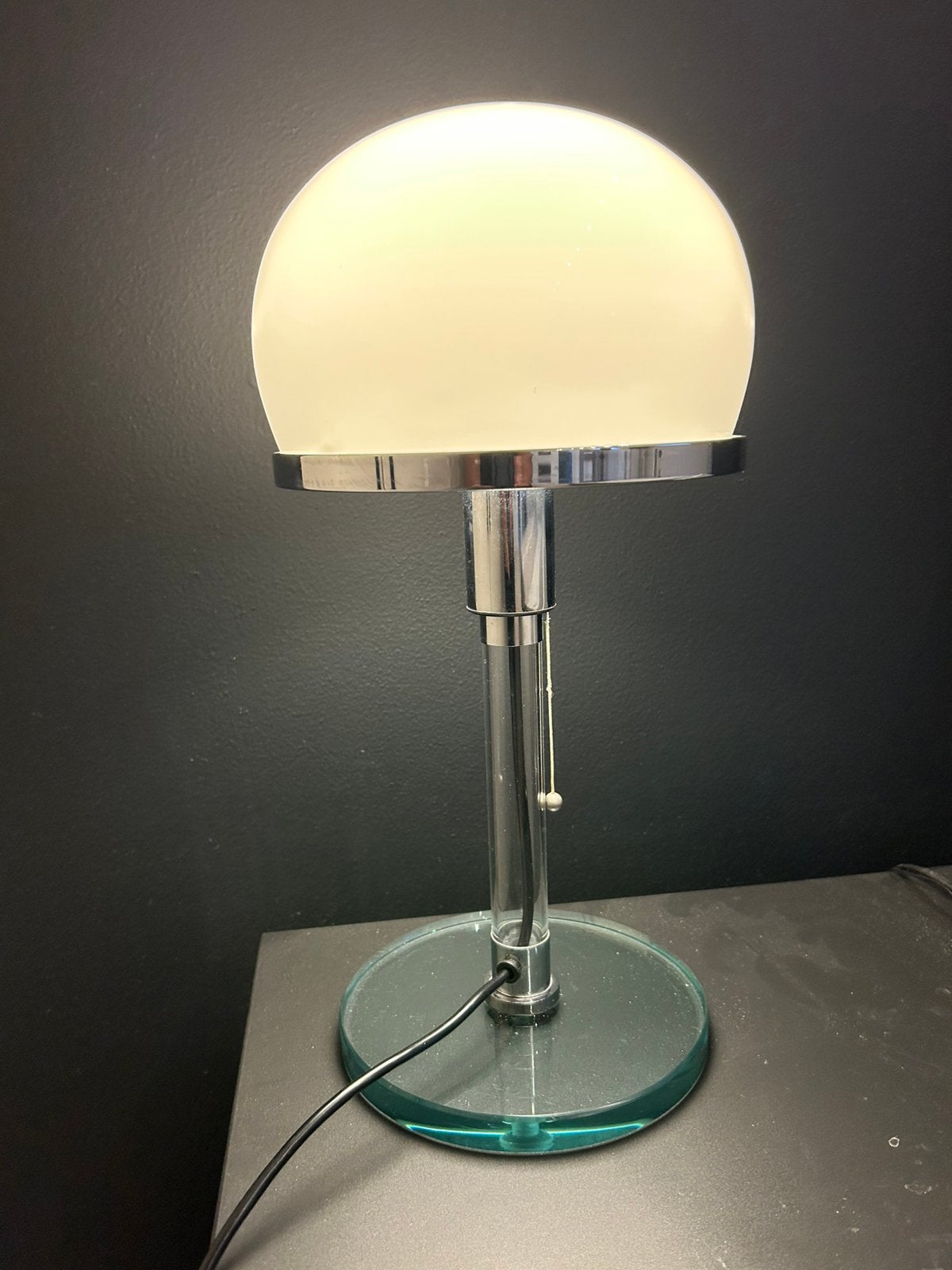 Design tafellamp 45 cm hoog.Bauhaus Wilhelm Wagenfeld??, Ophalen, Zo goed als nieuw, Design