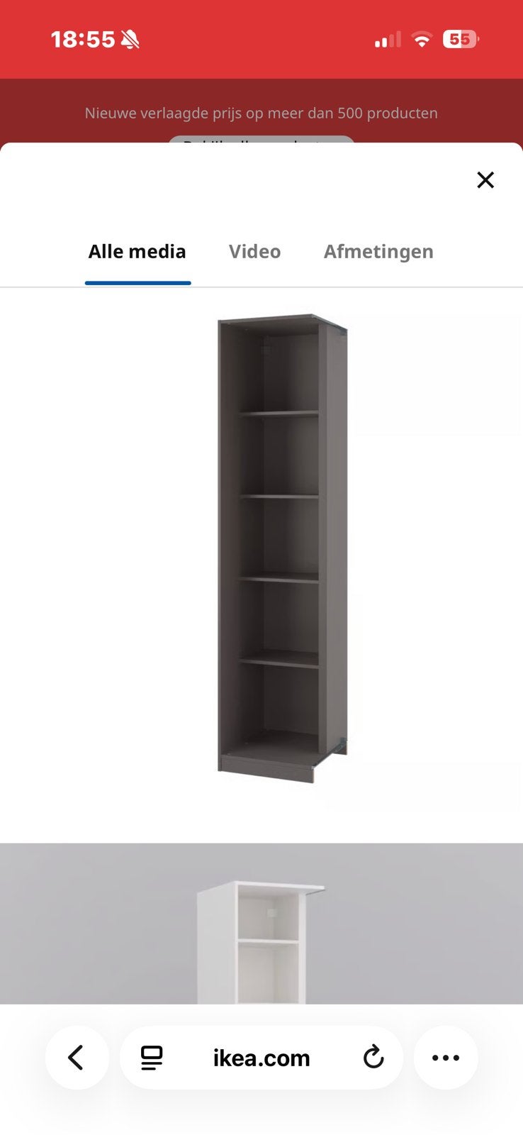 Ikea paxkast hoekelement, Ophalen, 200 cm of meer, 50 tot 100 cm, Zo goed als nieuw