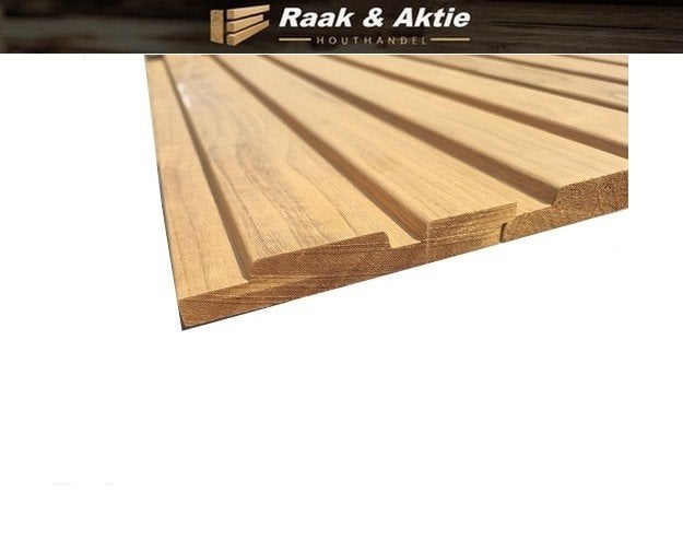 4.42 m2 Dubbel Rhombus profiel - hardhout - nr: HP52