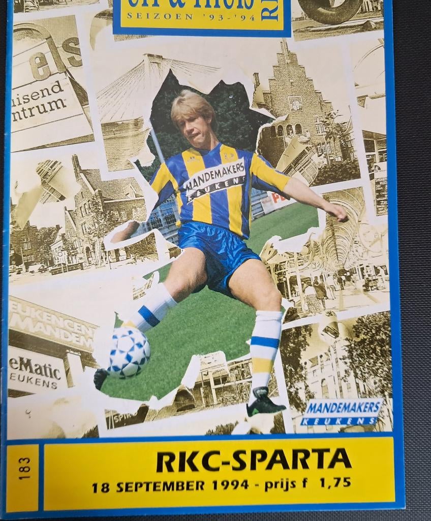RKC - Sparta 1994/1995, Verzamelen, Sportartikelen en Voetbal, Ophalen of Verzenden, Zo goed als nieuw, Overige binnenlandse clubs