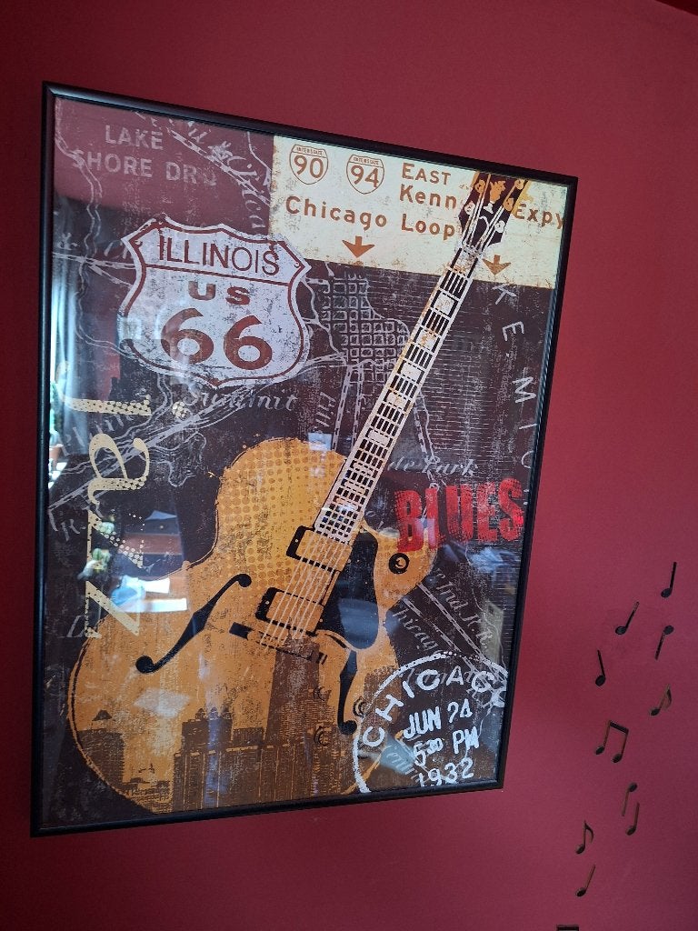 poster Gitaar, Blues, Jazz, Verzamelen, Rechthoekig Staand, Ophalen of Verzenden, Zo goed als nieuw, A1 t/m A3