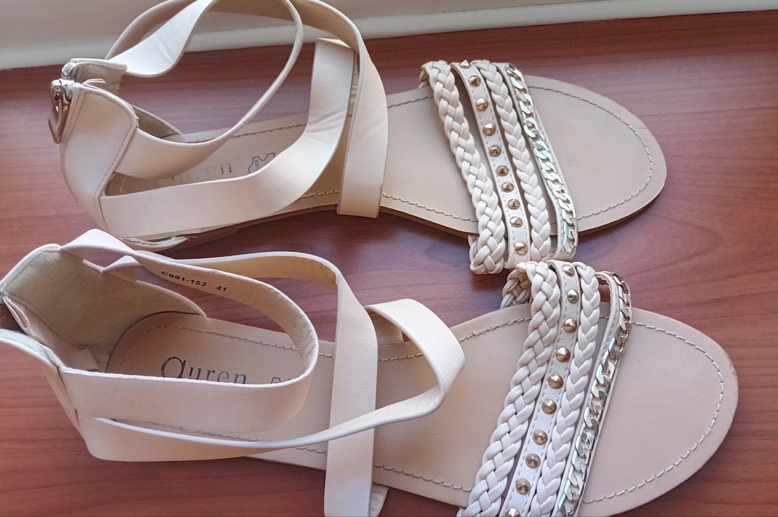 Leren sandalettas maat 41. Auren sandalen, Ophalen of Verzenden, Sandalen of Muiltjes