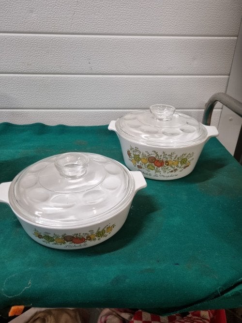 ovenschalen corning ware 2 stuks vintage, Huis en Inrichting, Ophalen of Verzenden, 'T Olde Gre-j, Info@toldegrej.nl, Endepoelstraat 20f Didam