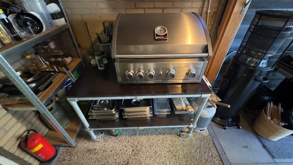 Grandhall Pro Elite inbouw barbecue incl. meubel., Ophalen, Gebruikt, Granhall