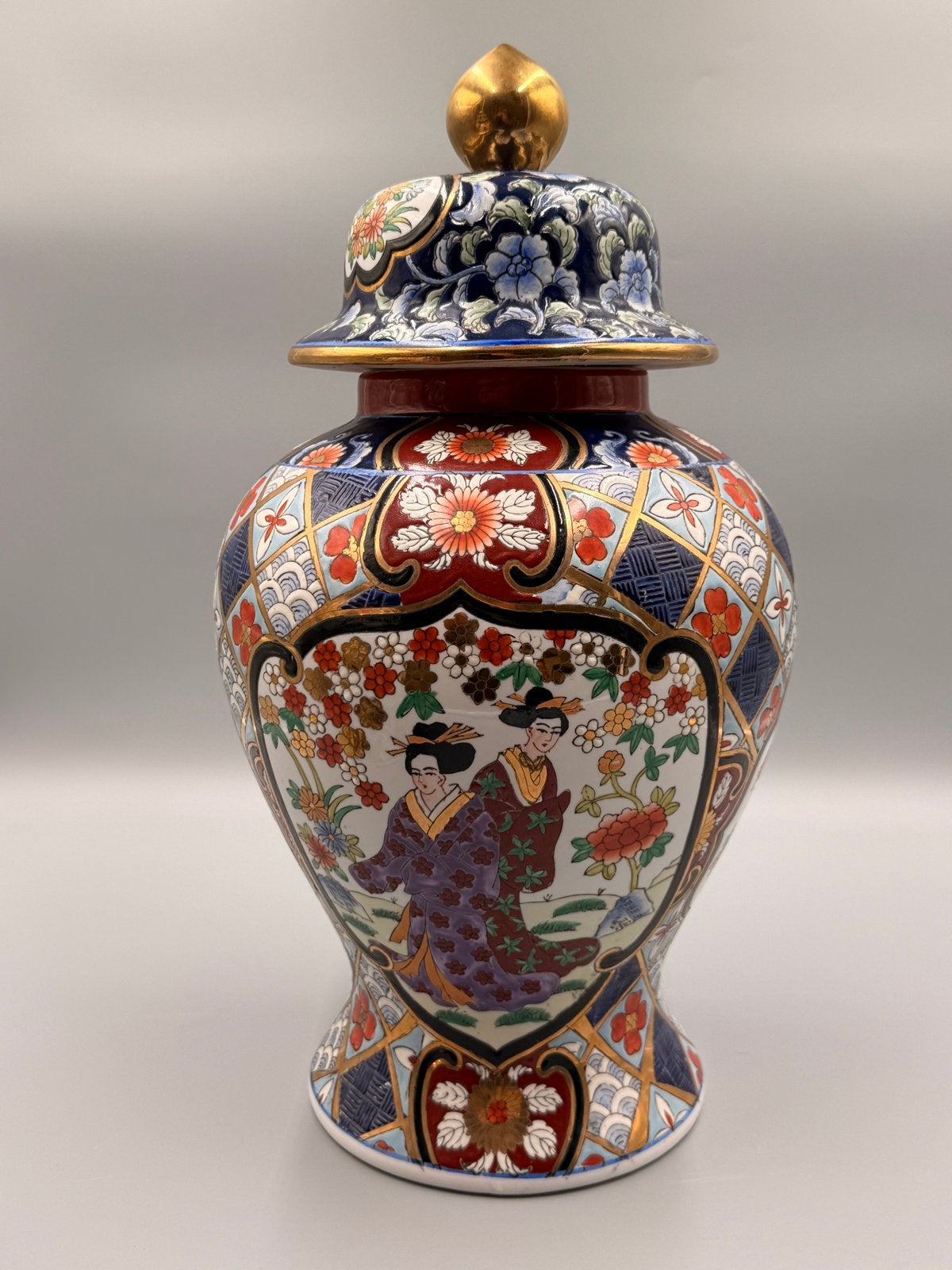 Prachtige Japanse Imari stijl gemberpotten (set van 2), Antiek en Kunst, Ophalen of Verzenden