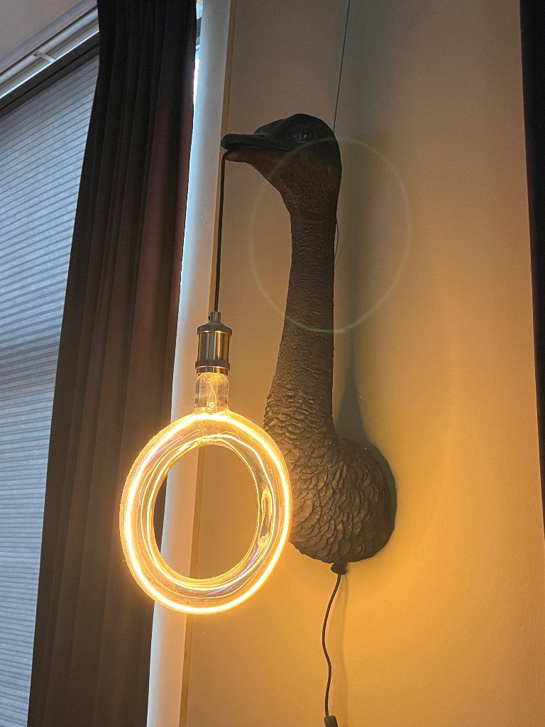 Light & Living struisvogellamp, Zwart, Ophalen of Verzenden, Zo goed als nieuw, Overige merken