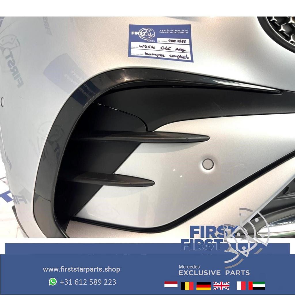 W254 GLC AMG VOORBUMPER ZILVER COMPLEET + STARS GRIL ORIGINE, Gebruikt, -, Voor, Ophalen of Verzenden