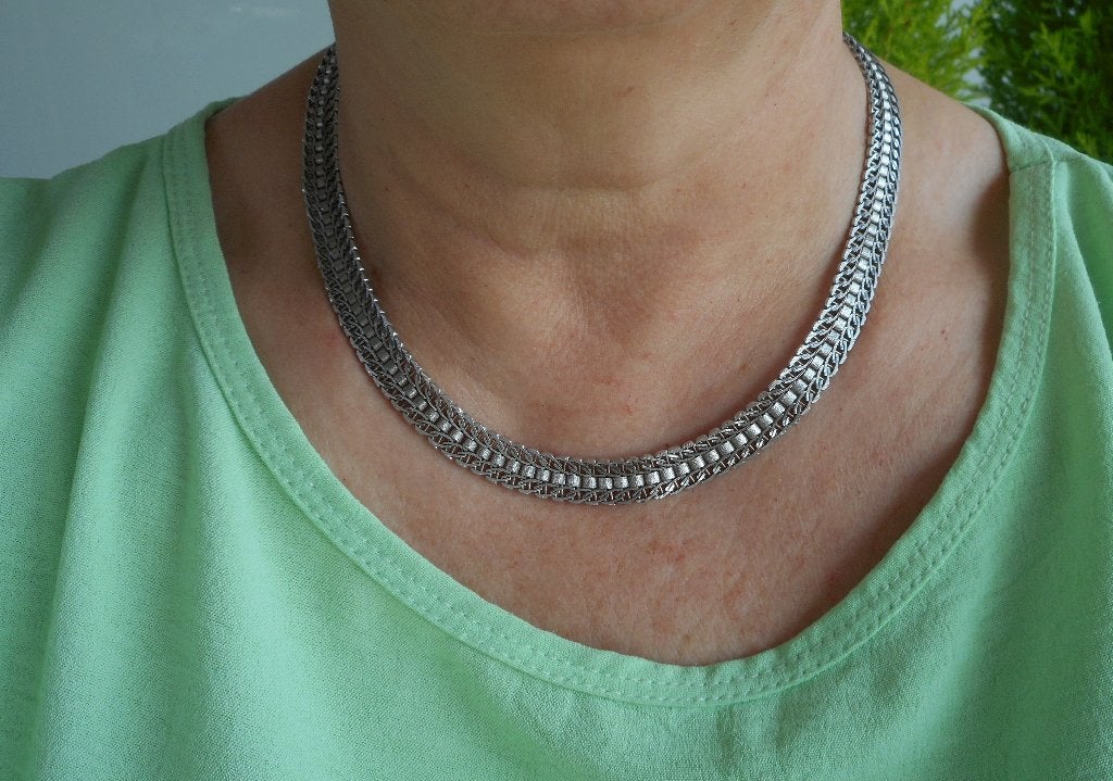 Zilveren vintage collier jaren 60 nr.261