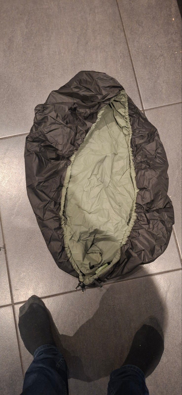 Regenhoes rugzak 60L zwart defensie militair outdoor, Ophalen of Verzenden