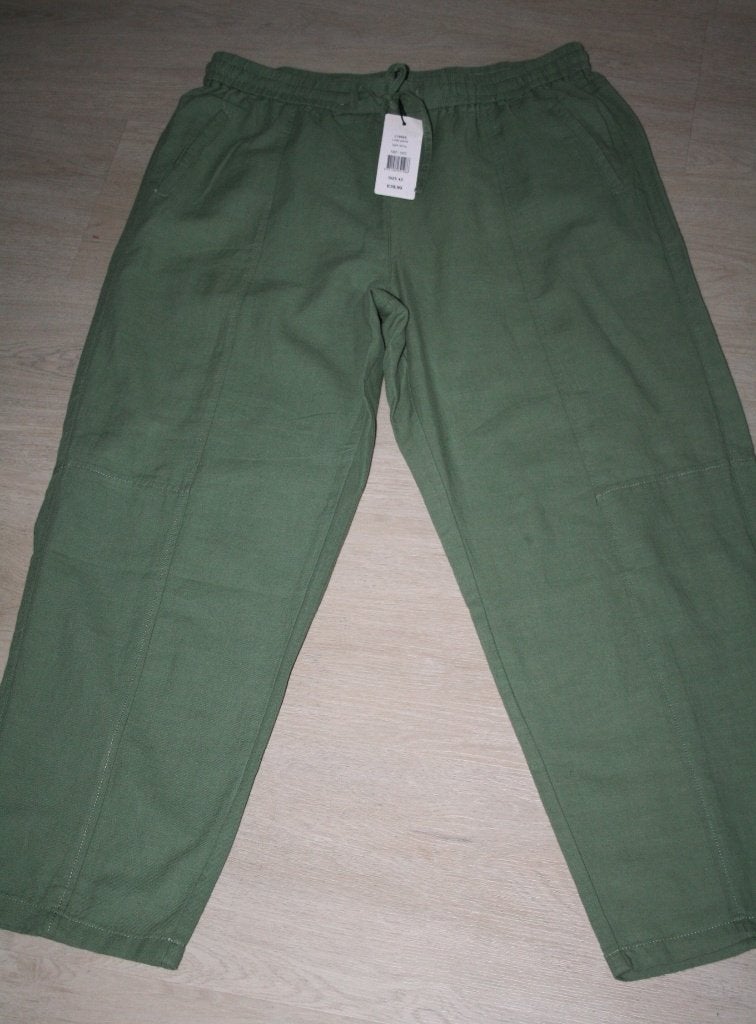 Norah groen linnen viscose pantalon mt 42 L, Kleding | Dames, Verzenden, Maat 42/44 (L), Nieuw, Norah