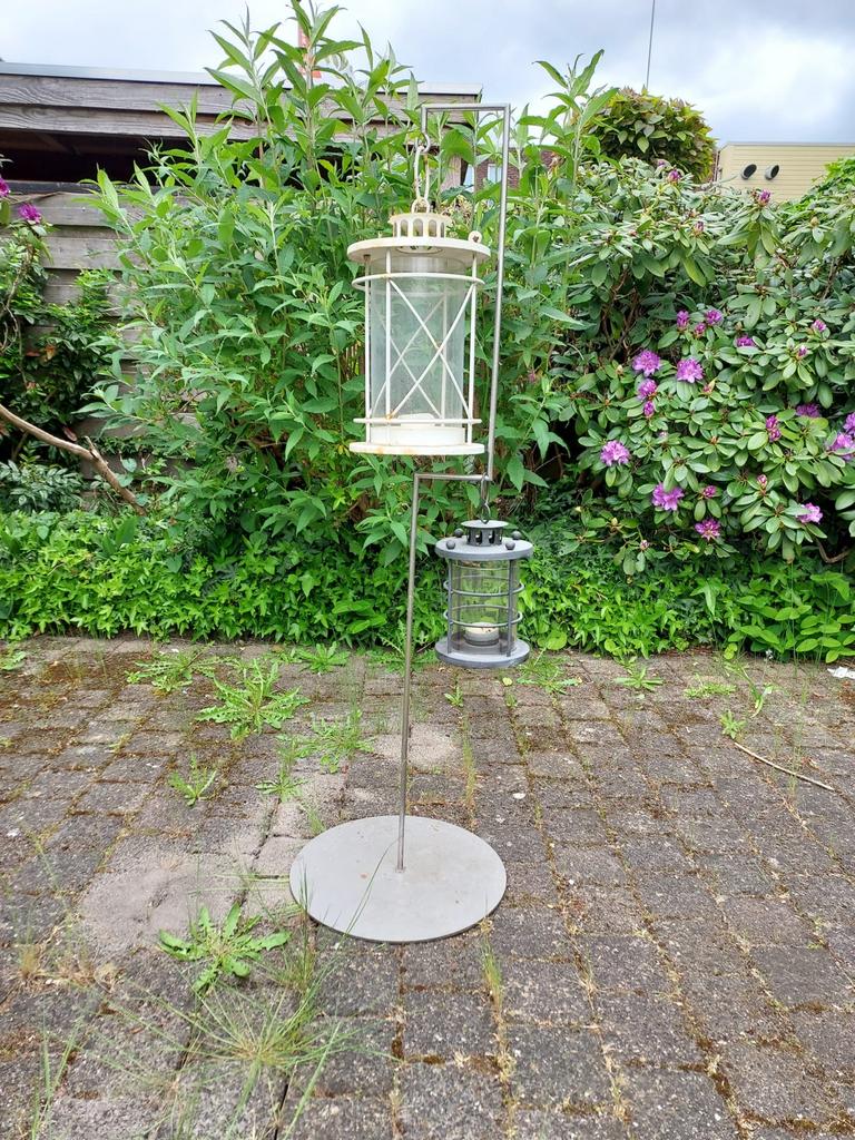 Decoratieve Lantaarnstandaard met Twee Lantaarns, Ophalen, Gebruikt