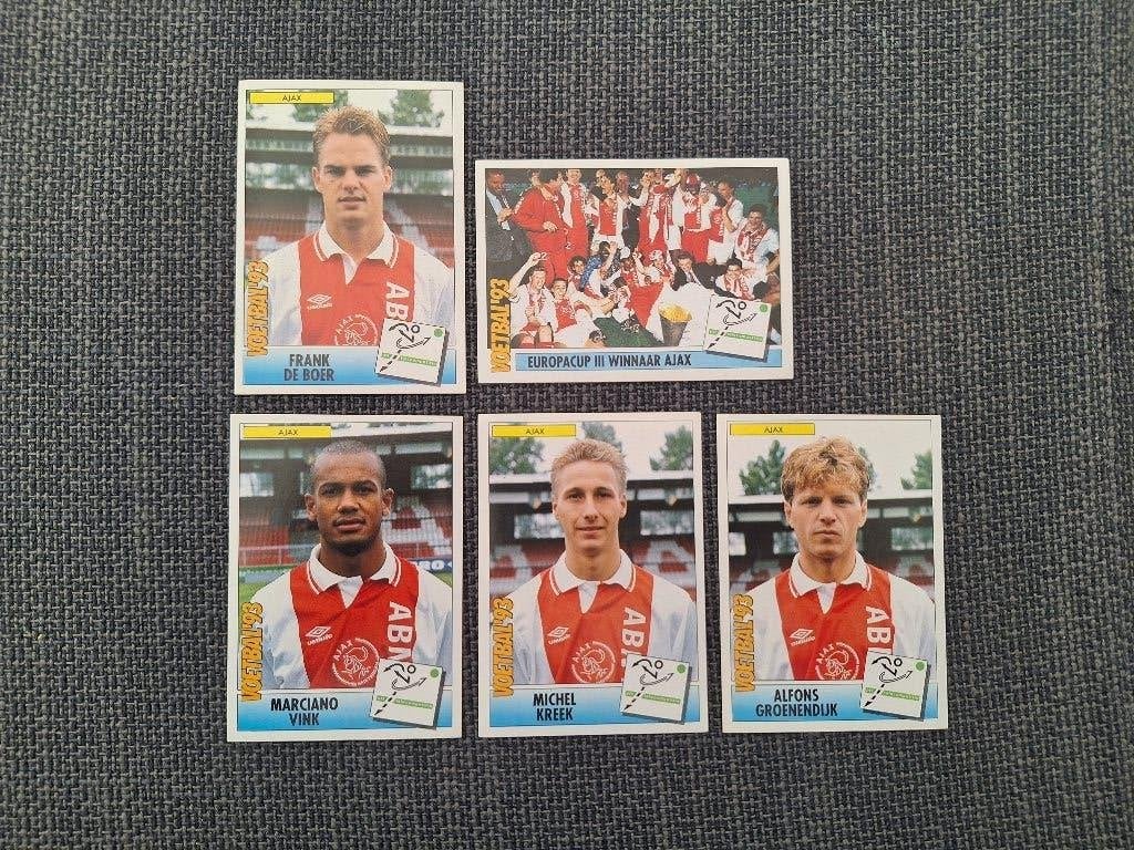 Panini Voetbal 93 Ajax 5x, Verzenden, Zo goed als nieuw, Ajax, Poster, Plaatje of Sticker