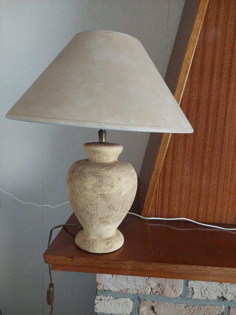 Tafellamp met stoffen kap en Hue lamp, Ophalen of Verzenden, Minder dan 50 cm