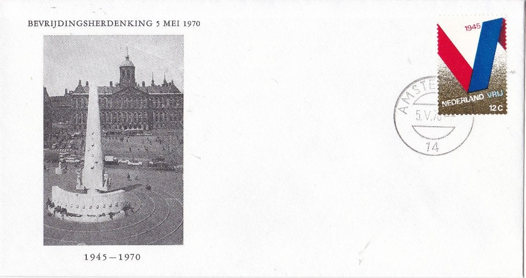 Bevrijdingsherdenking 1970 – Amsterdam – 5 mei 1970, Verzenden, Envelop