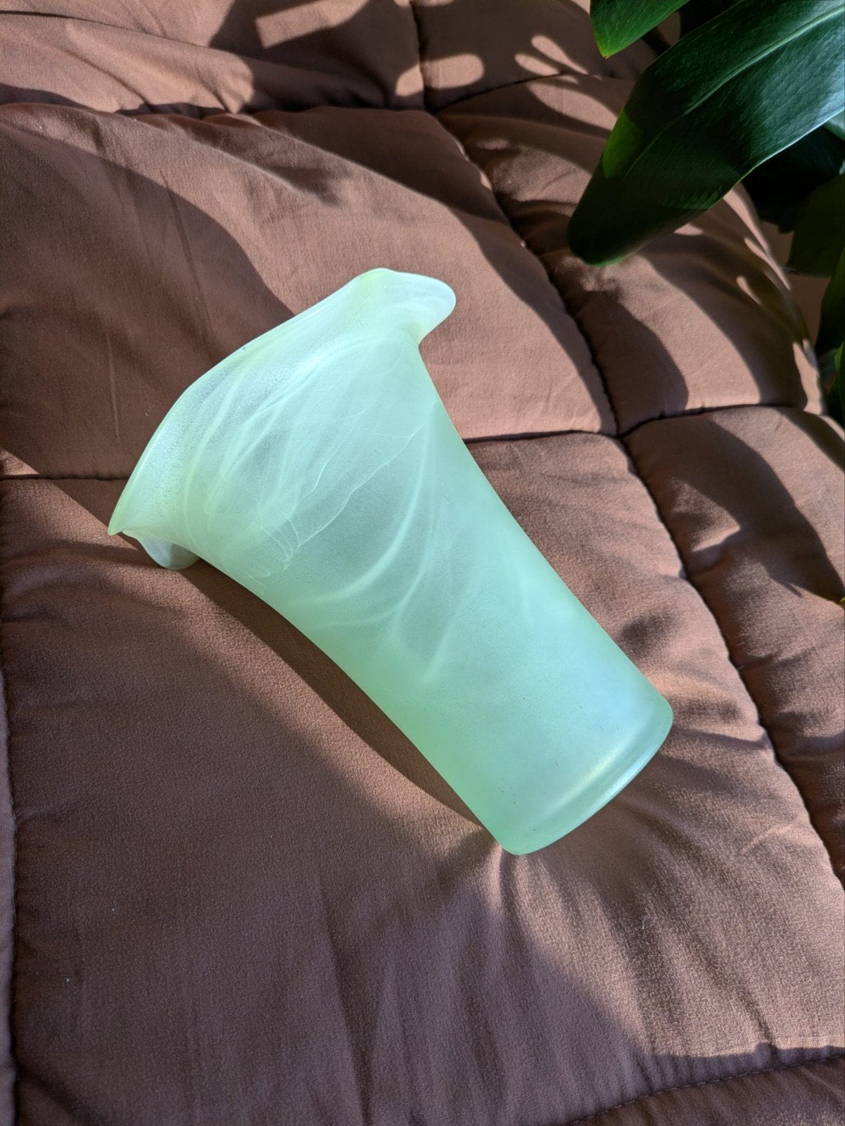 Mooie vintage vaas groen, Ophalen, Groen