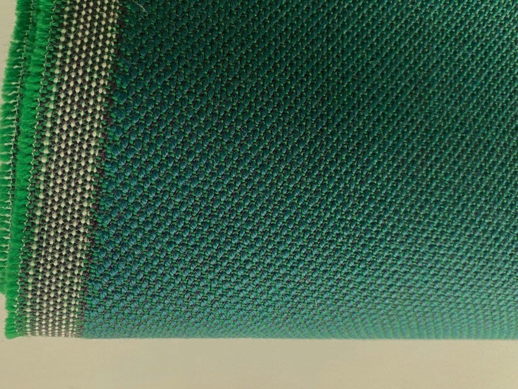 Kvadrat Steelcut Trio 3 976; groen; 2x restant meubelstof, Wol, 120 cm of meer, Ophalen of Verzenden, Groen