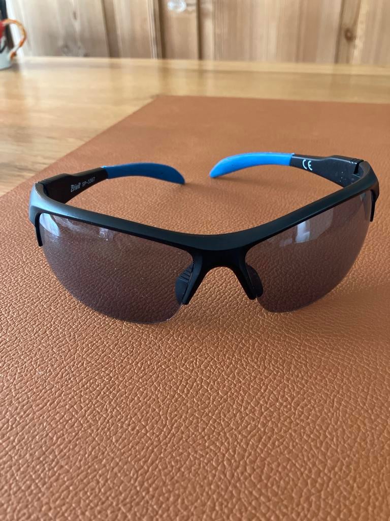 Crivit Fietsbril - SP-3367 - Zwart/Blauw, Overige merken, Gebruikt, Zonnebril, Zwart