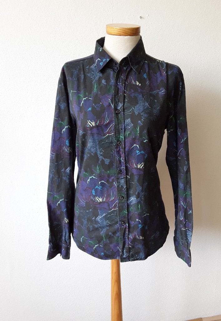 Just Cavalli blouse print mt 50/L, Maat 42/44 (L), Zo goed als nieuw, Just Cavalli, Meerkleurig