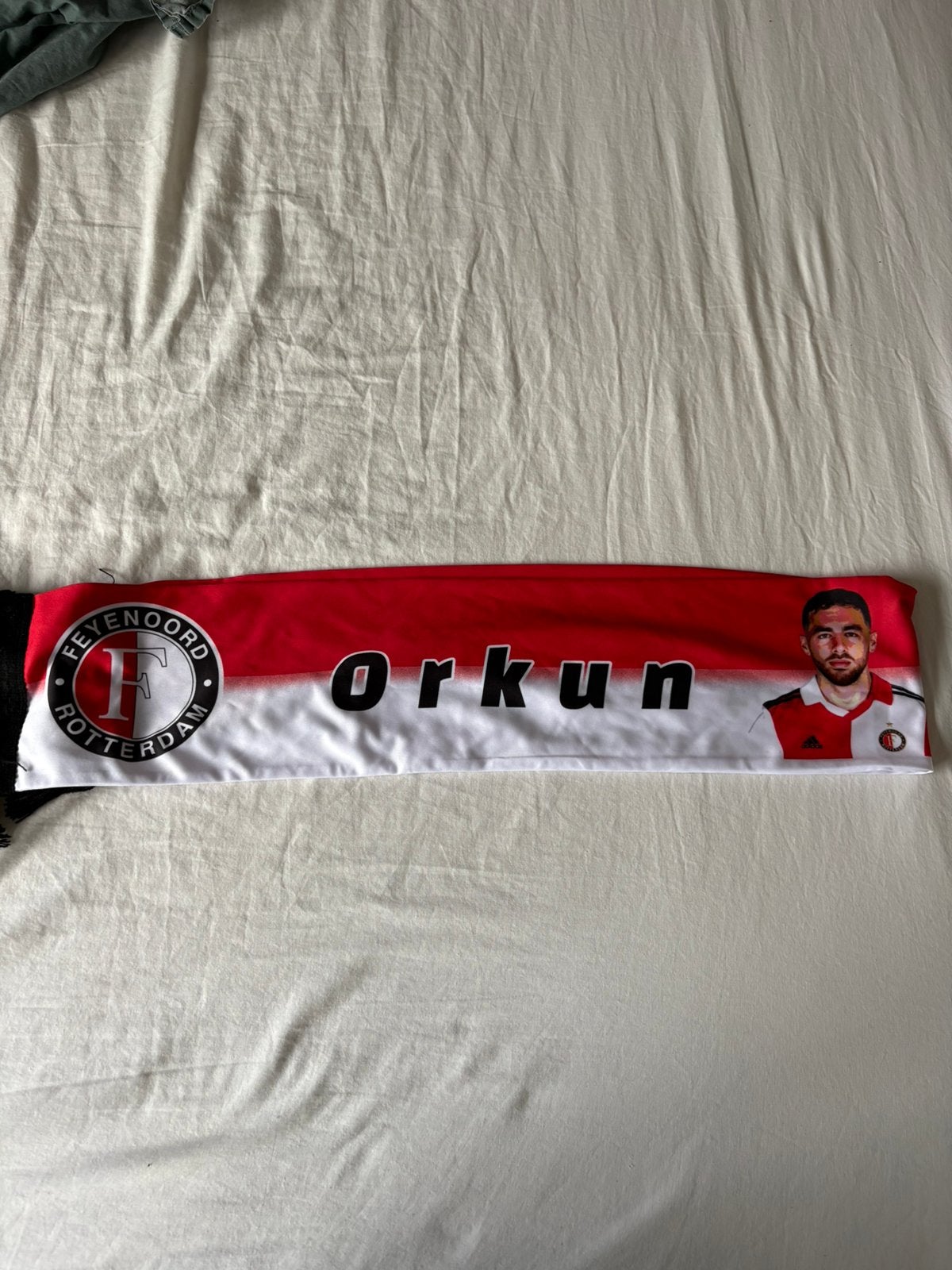 Feyenoord sjaal- Orkun, Ophalen of Verzenden, Zo goed als nieuw, Buitenlandse clubs, Vaantje of Sjaal