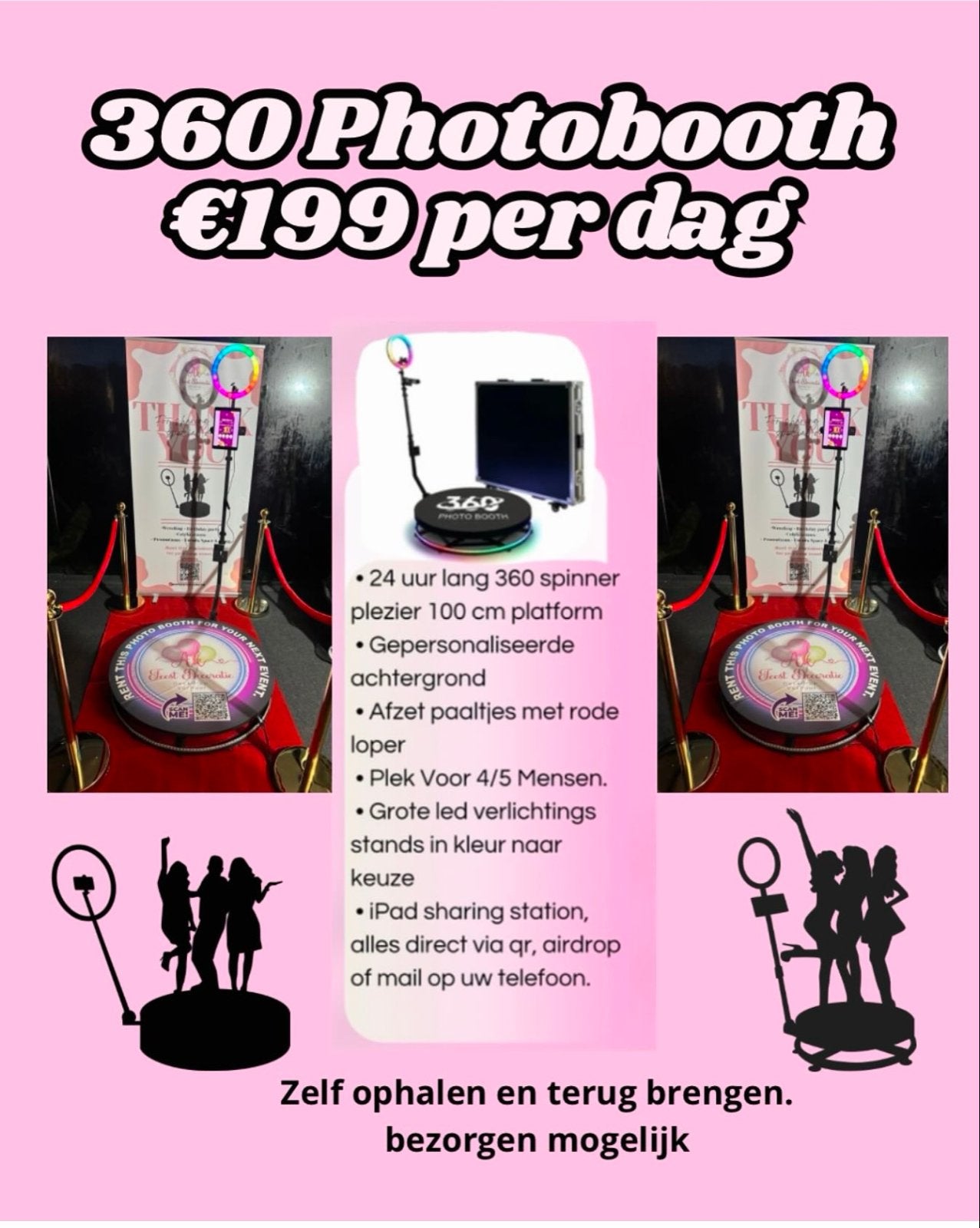 360 Photobooth te huur, Ophalen of Verzenden