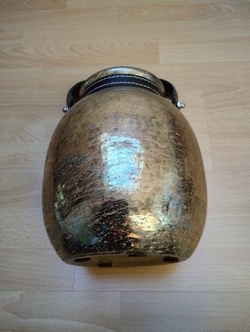 mooie gouden pot/vaas met ( kerst )verlichting, Huis en Inrichting, Woonaccessoires | Vazen, 25 cm, Ophalen of Verzenden, Goud