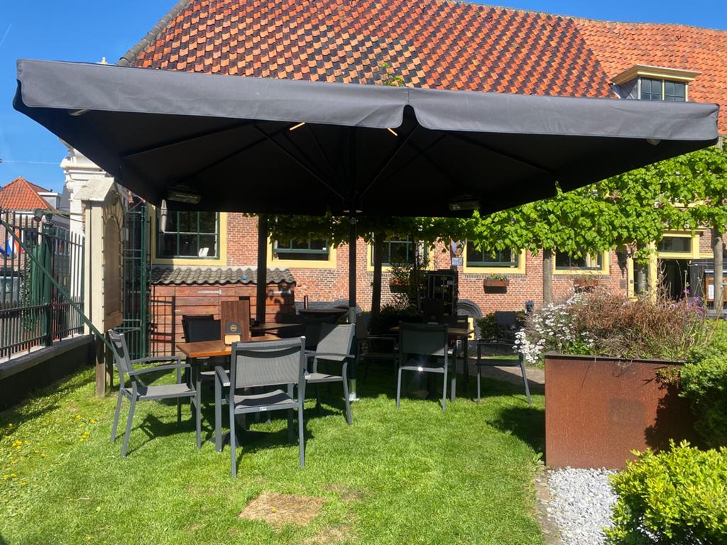 Kwaliteit Parasols voorraad 4x4, Ophalen of Verzenden, Nieuw, Meer dan 4 meter