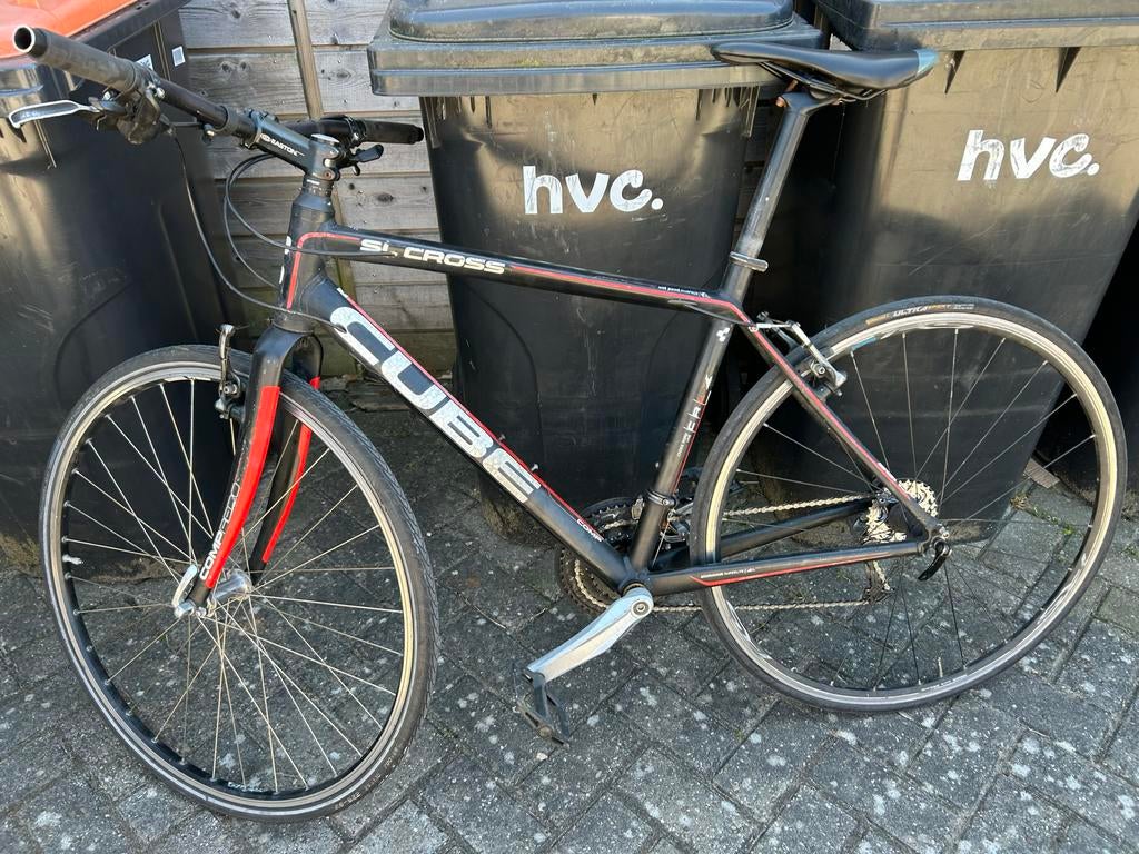 Cube SL Cross racefiets - Zwart/Rood, Fietsen en Brommers, 28 inch, Gebruikt, Velgrem, Meer dan 20 versnellingen