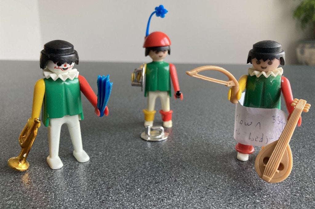 Playmobil 3390 3 clowns met muziekinstrumenten, Ophalen of Verzenden, Zo goed als nieuw, Complete set