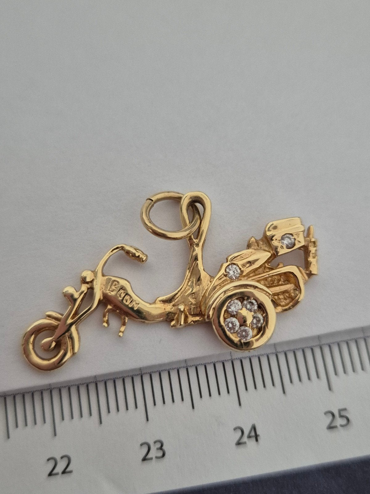 14 karaat  met diamant, Sieraden, Tassen en Uiterlijk, Ophalen of Verzenden, Zo goed als nieuw, Goud, Goud