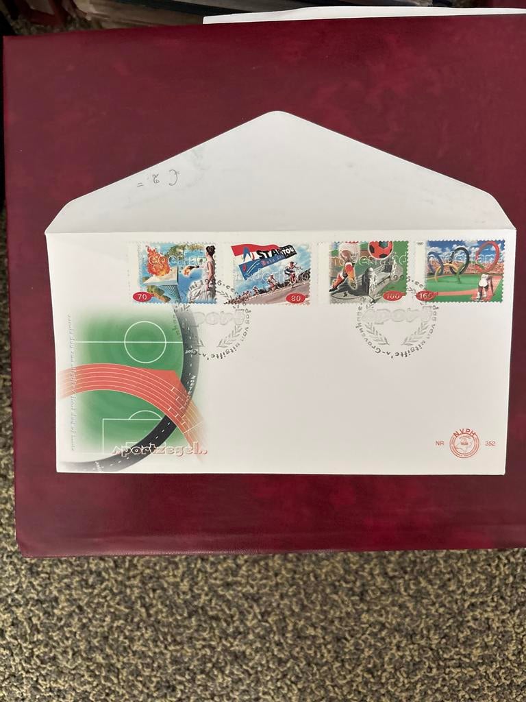 Sportzegels Nederland 1996 - Eerste Dag Envelop, Postzegels en Munten, Postzegels | Eerstedagenveloppen, Ophalen of Verzenden