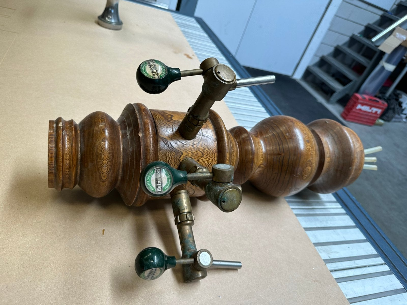 Houten tapzuil heineken., Witgoed en Apparatuur, Ophalen of Verzenden, Gebruikt, Overige merken