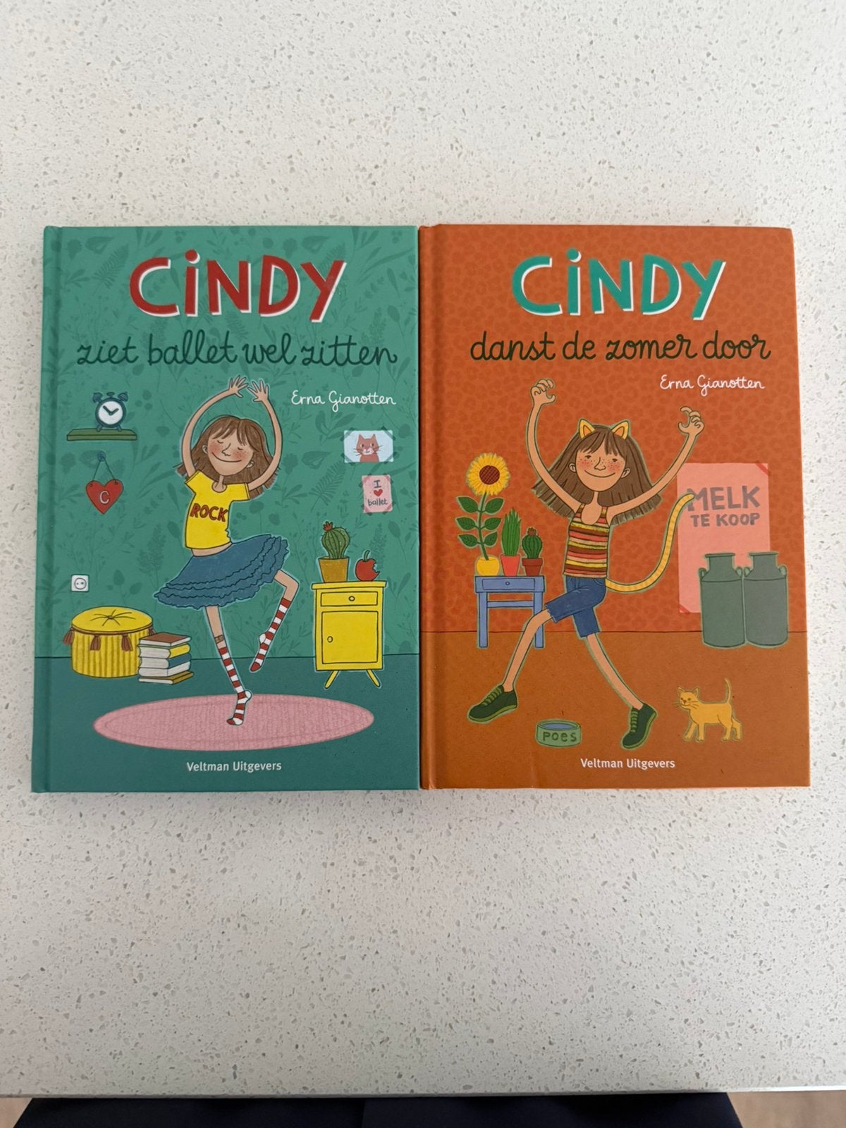 2x Cindy boekjes(7-9)Erna Gianotten Veltman Uitgevers zgn, Ophalen of Verzenden, Zo goed als nieuw, Fictie