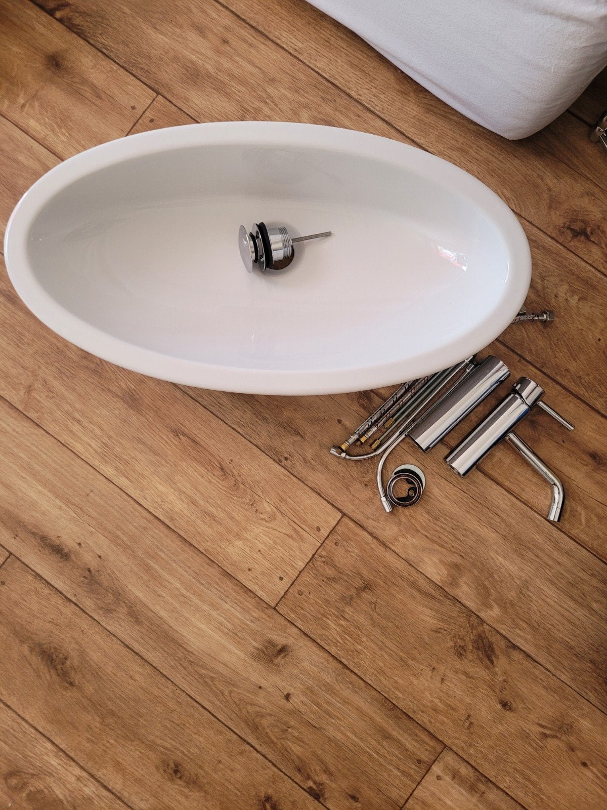 Ovale wastafel met kraan - Made in Italy, Ophalen, Zo goed als nieuw