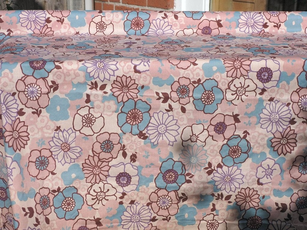 Jaren '70 rolgordijnstof, vintage maar als nieuw., Overige kleuren, 120 cm of meer, Ophalen of Verzenden, Katoen