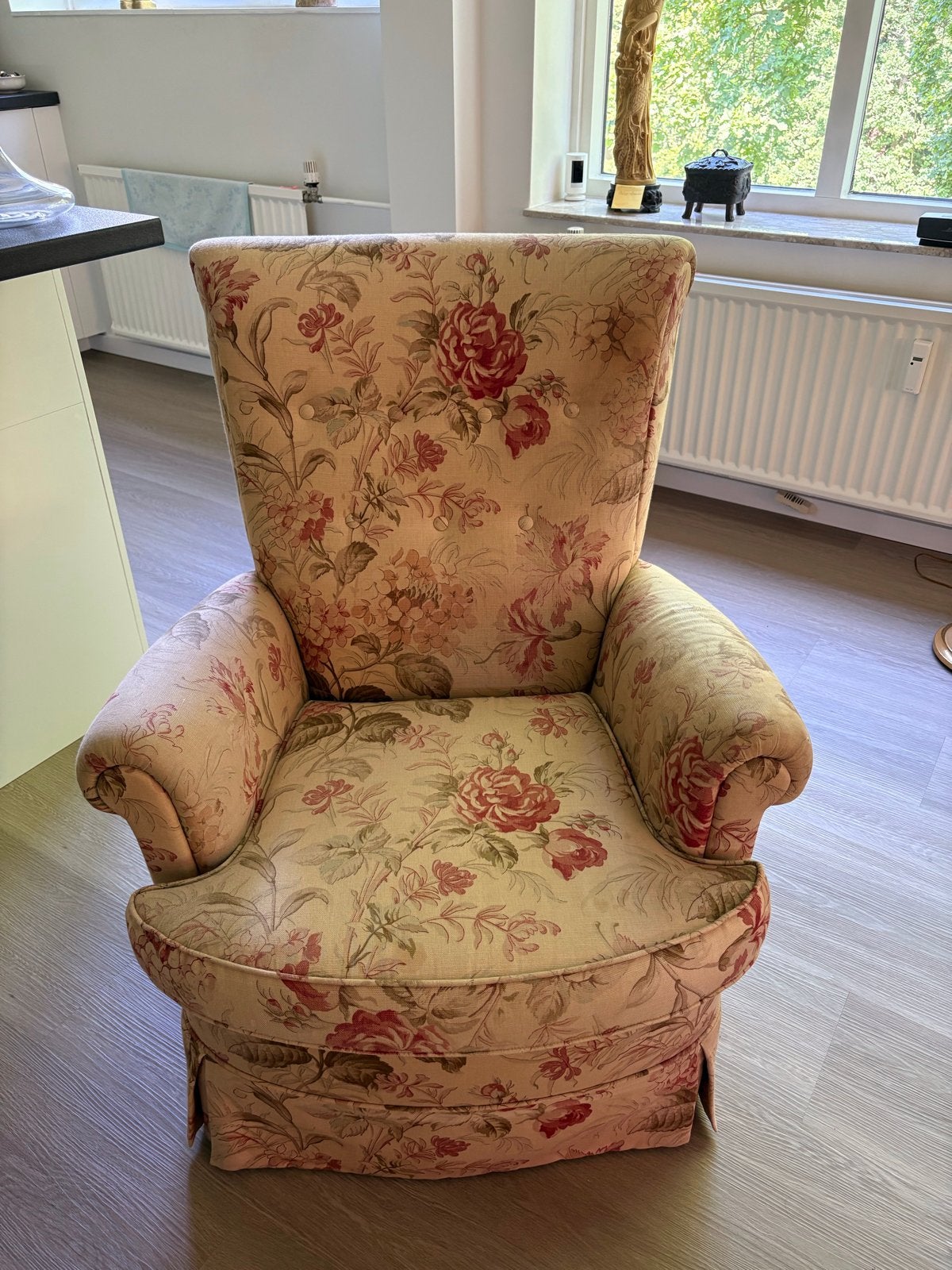 Bloemenprint fauteuils, Comfortabele stoelen met bloemmotief, Ophalen, Gebruikt, Twee, Overige kleuren