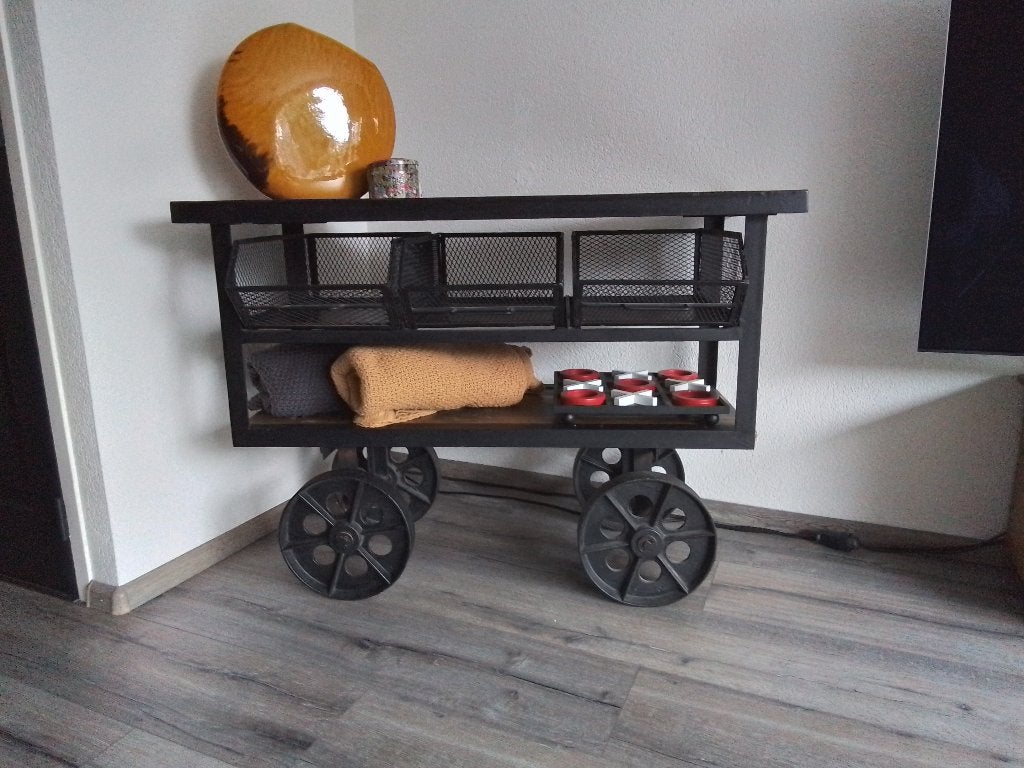 Trolley, Ophalen, Zwart, Zo goed als nieuw, Metaal