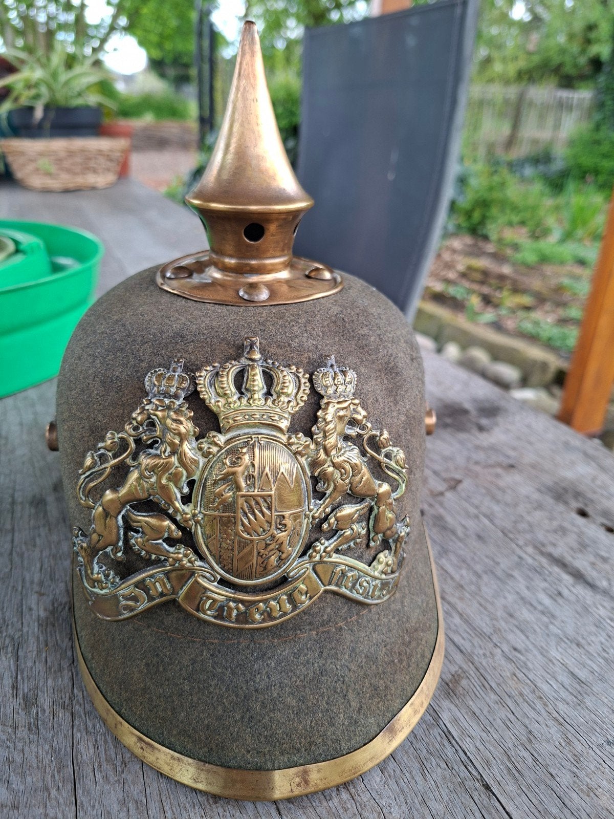 pickelhaube vilt beieren infanterie, Ophalen of Verzenden, Landmacht, Duitsland