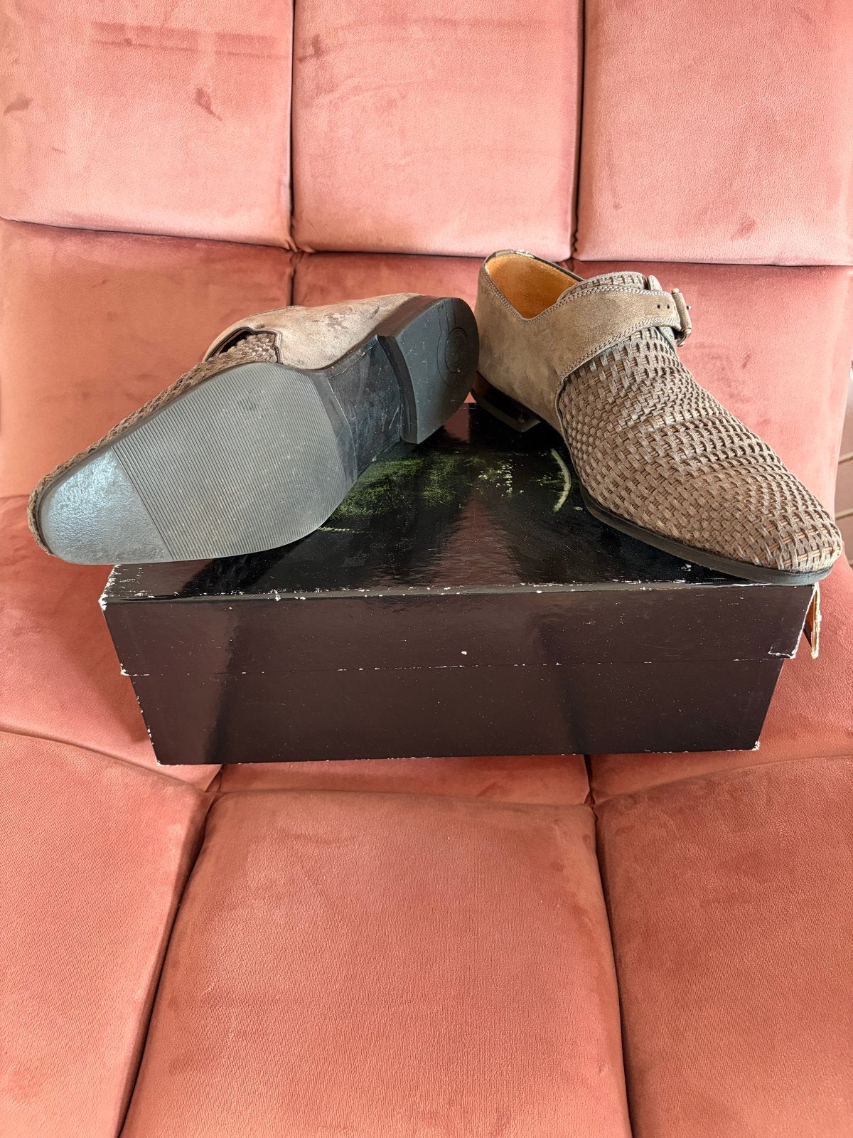 Magnanni herenschoenen maat 40 - Gevlochten leer, Kleding | Heren, Schoenen, Overige kleuren, Ophalen of Verzenden, Gespschoenen