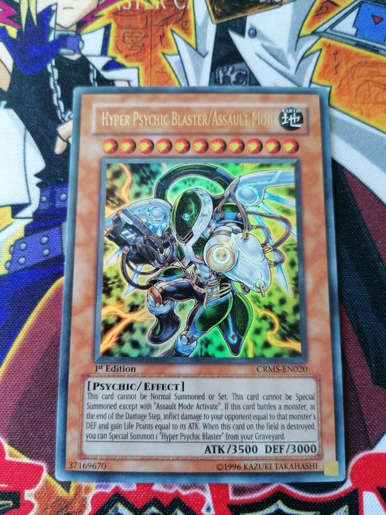Hyper Psychic Blaster Assault Mode Ultra Rare CRMS Yu-Gi-Oh, Ophalen of Verzenden, Zo goed als nieuw, Foil