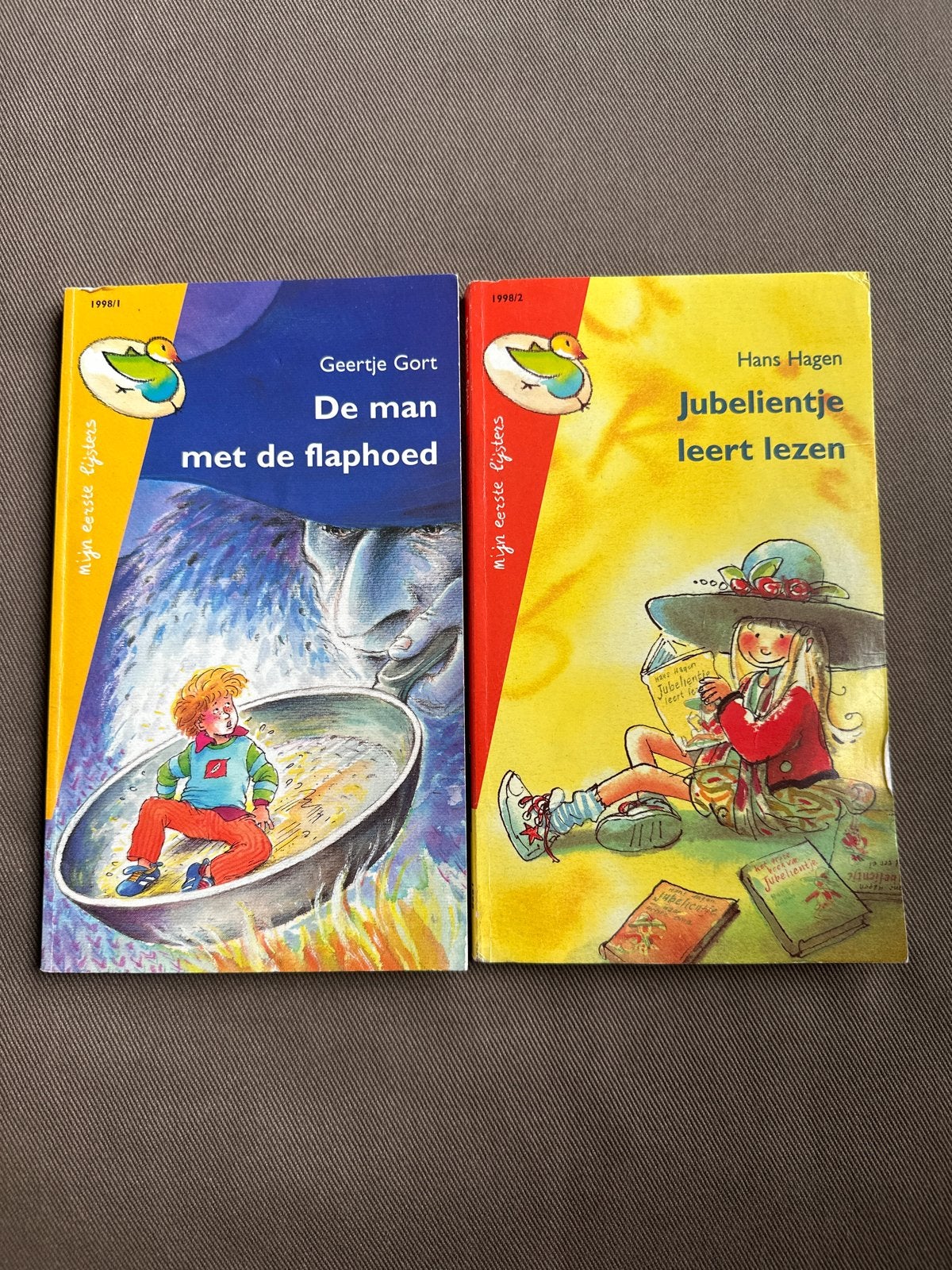 2x Mijn eerste leesboekjes: De man met de flaphoed & Jubelie, Ophalen, Gelezen, Fictie algemeen