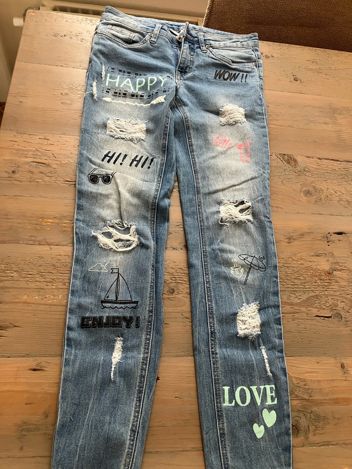 Leuke dames spijkerbroek maat 34 - Zo goed als nieuw, Kleding | Dames, Ophalen, Zo goed als nieuw, Blauw, W27 (confectie 34) of kleiner