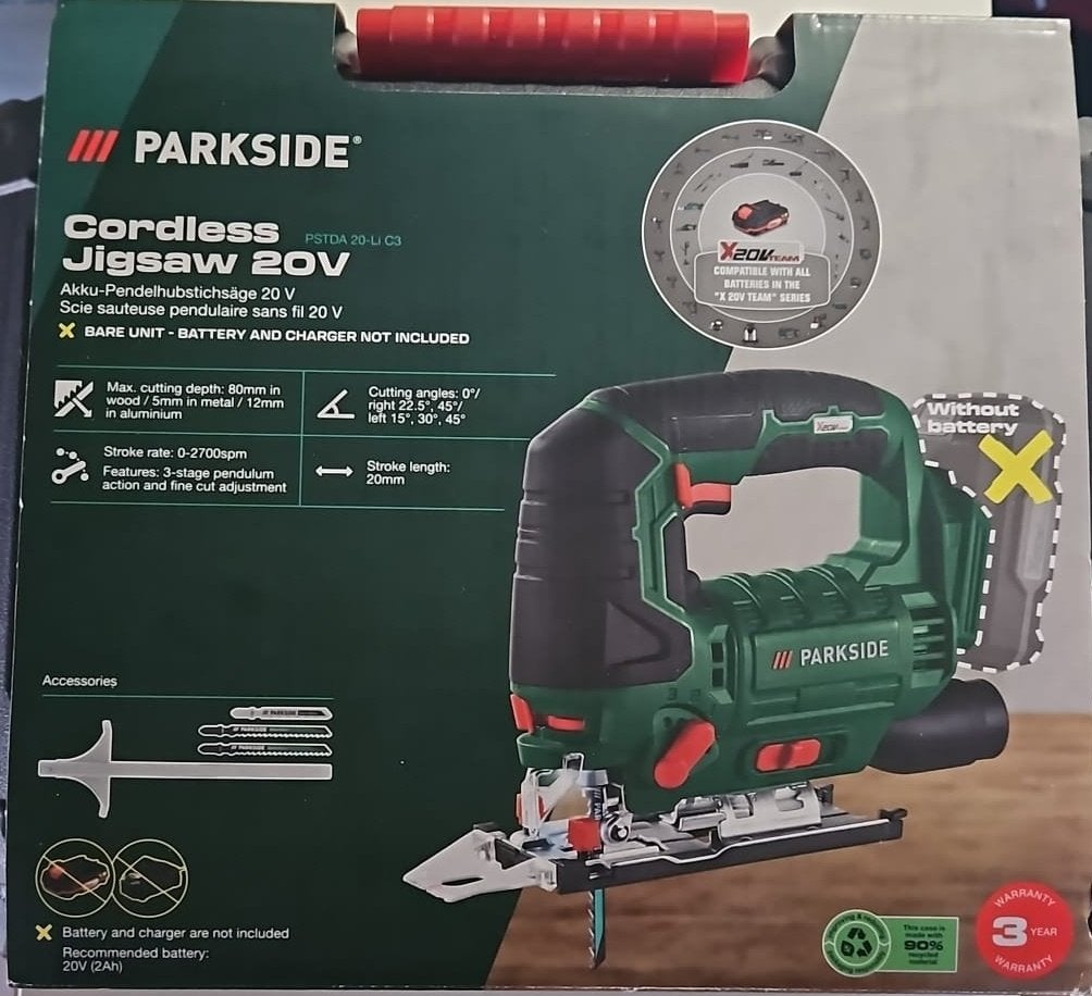decoupeerzaag 20V met Accu + Lader ( zie Alle Foto's ), Decoupeerzaag, Ophalen of Verzenden, 30 tot 70 mm, Minder dan 600 watt