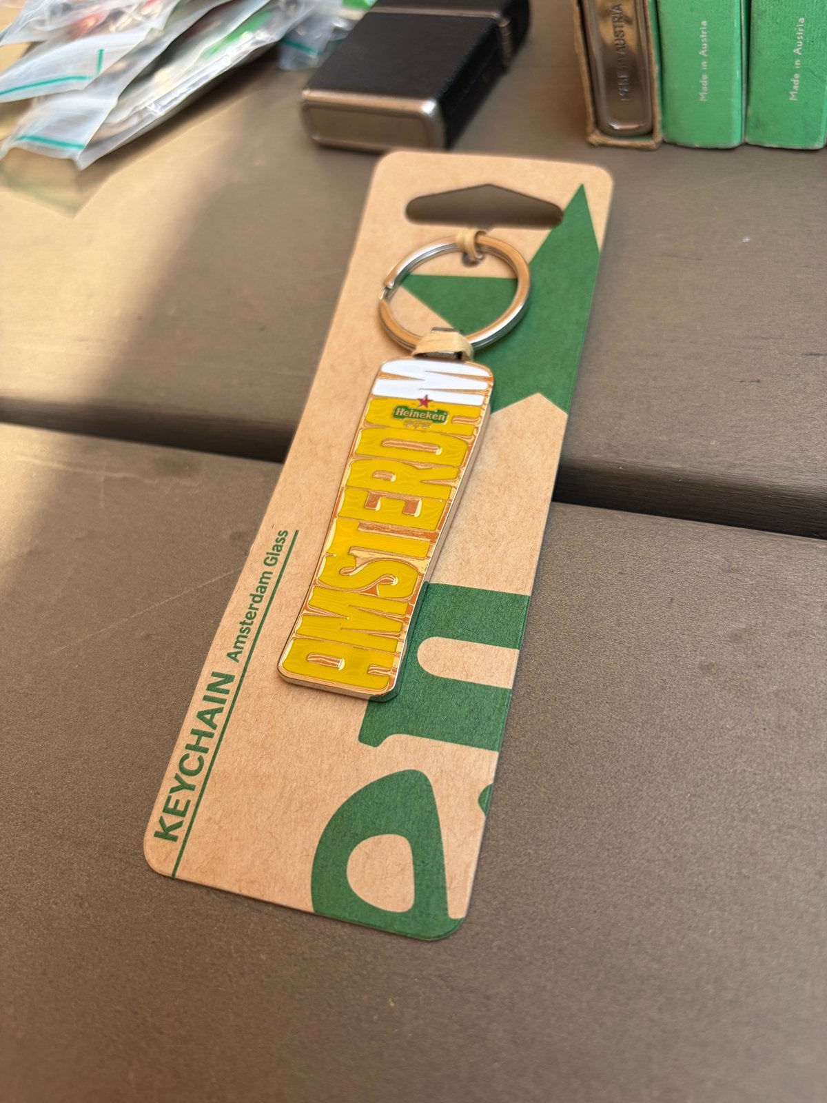 Sleutelhanger Heineken bierglas nieuw ongebruikt, Ophalen of Verzenden, Zo goed als nieuw, Merk