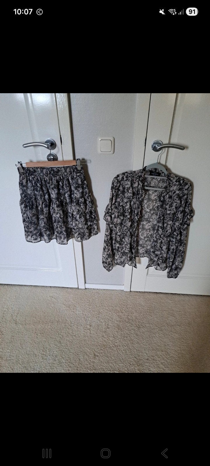 Nikkie by Kate Moss set: blouse (36) & rokje (38), Ophalen of Verzenden, Gedragen, Maat 36 (S)