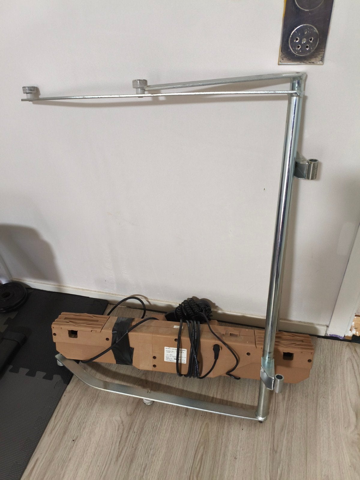 OKIMAT 2SL bedmotor met afstandsbediening en hefmechanisme, Ophalen, Overige materialen, Eenpersoons, Bruin