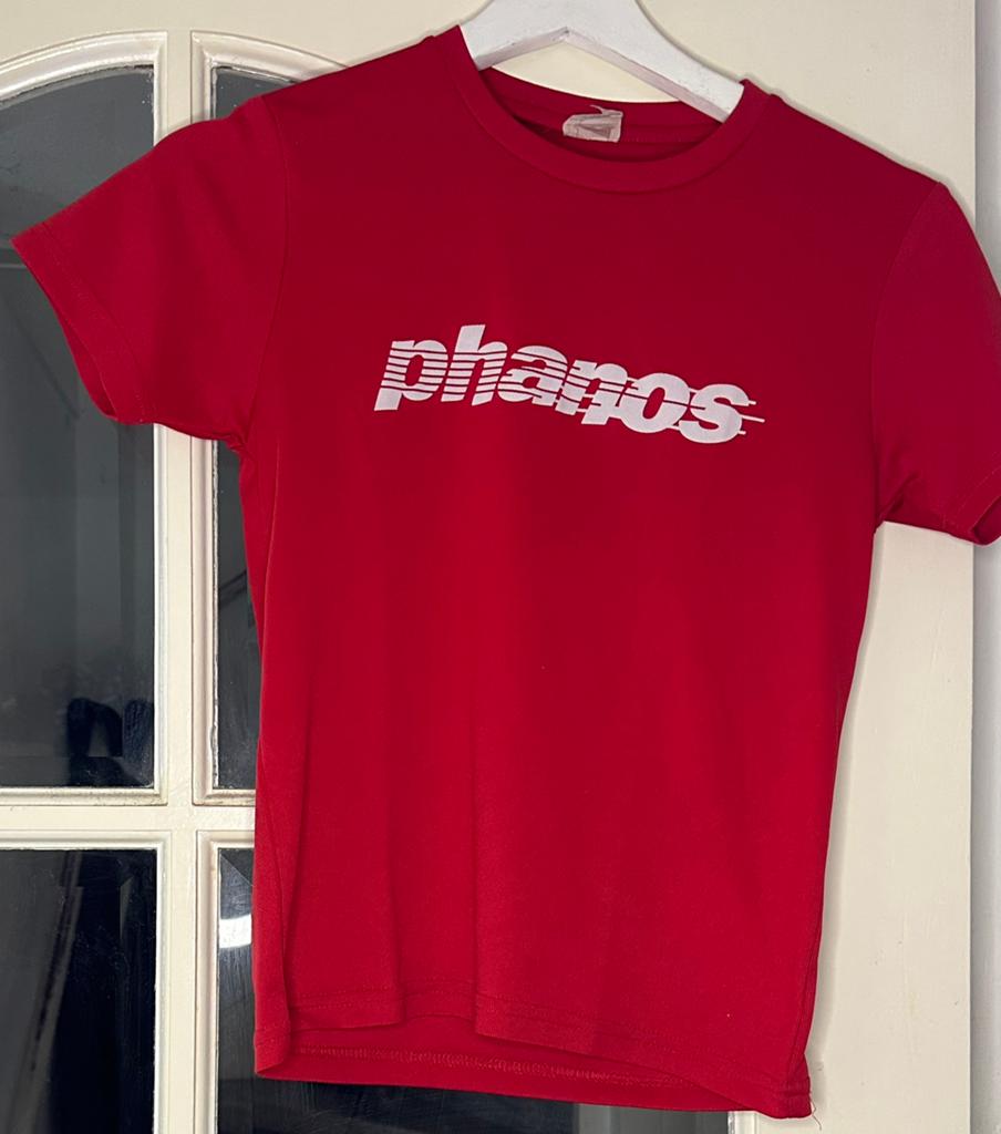Phanos rood shirt - 7-8 jaar, Sport en Fitness, Loopsport en Atletiek, Overige merken, Gebruikt, Ophalen of Verzenden, Kleding