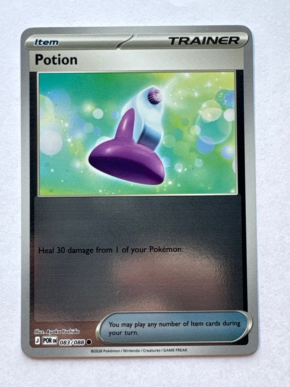 Pokémon Trainer Kaart - Potion 083/088, Ophalen of Verzenden, Zo goed als nieuw, Losse kaart