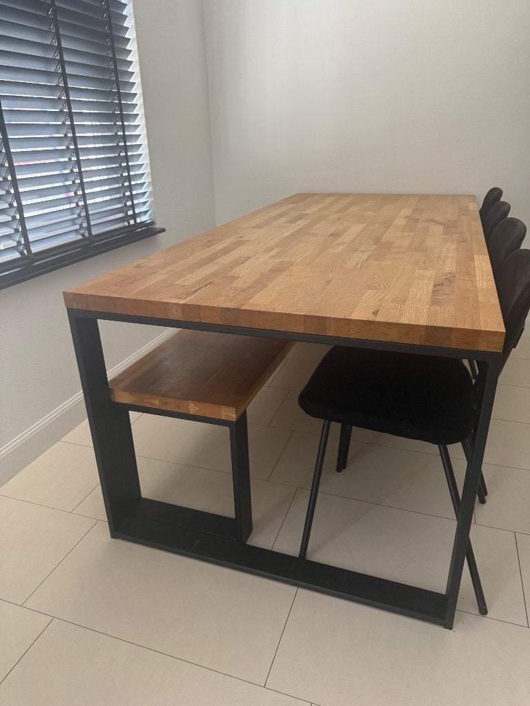 Eettafel met bij behorende zitbank!, Ophalen, Gebruikt