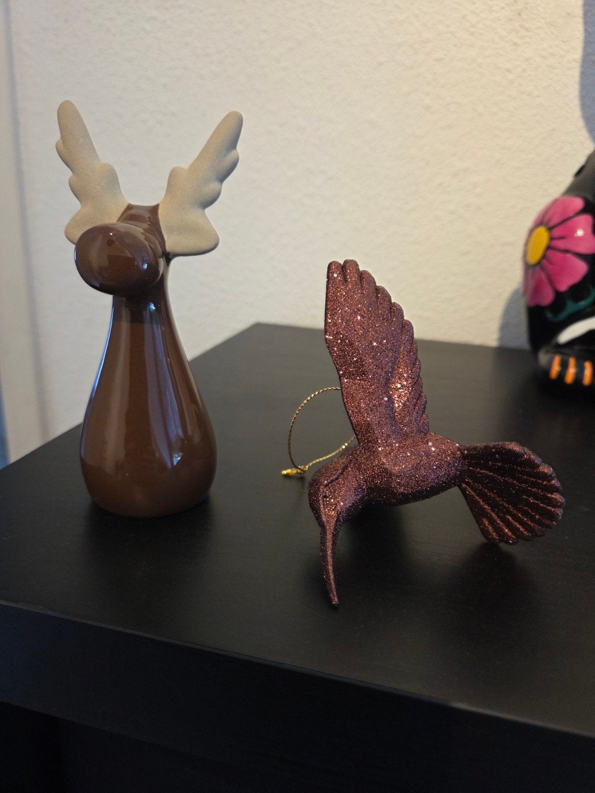 Kerst rendier en kerstbal vogel, Verzenden, Nieuw